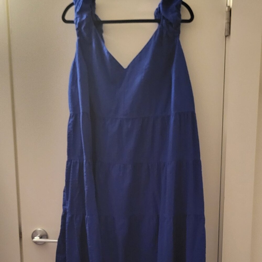 Old Navy Royal Blue Tiered Midi Dress